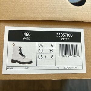Dr. Martens White Lace Up Boots